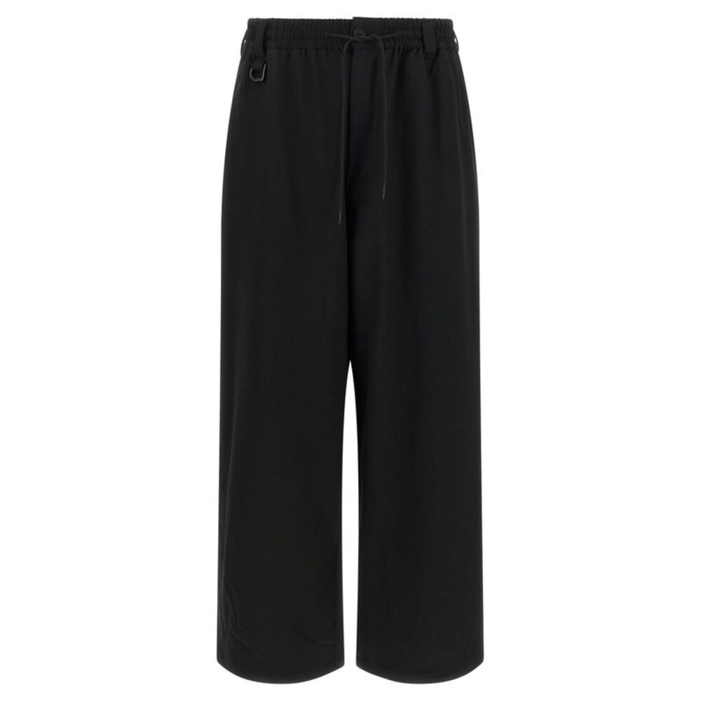 Y-3 Black Wool Casual Men's Pants